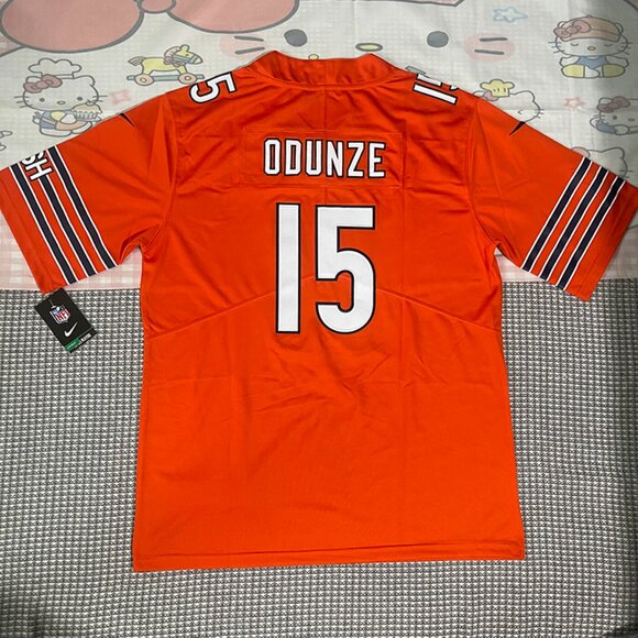 Nike Rome Odunze #15 Orange Chicago Bears Jersey - Picture 7 of 7